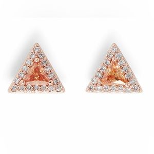 NWT Perry Street Earrings - Triangle Kate Studs, rose gold.  Original Packaging